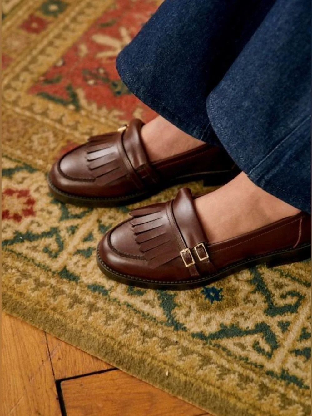 Sézane Joey Loafers in Glossy Chocolate FR 39 / US 8 - Picture 9 of 10